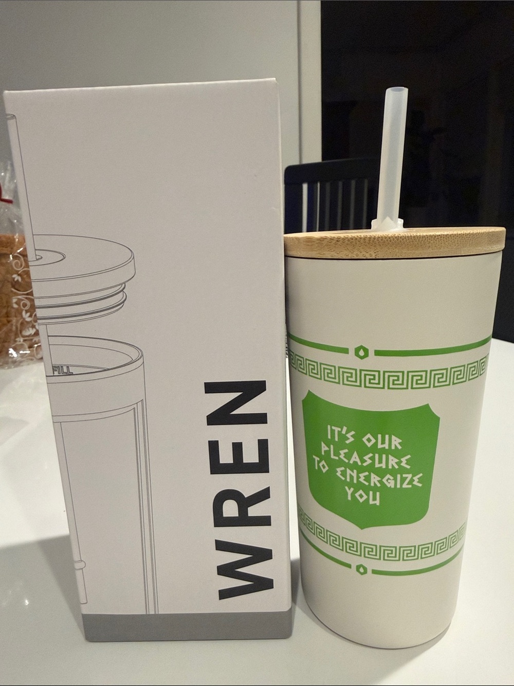 Brand New Wren Stainless Steel Tumbler 16.9 oz NYC Coffee Cup Theme